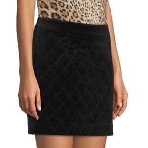 Frame Quilted Velvet Mini Skirt